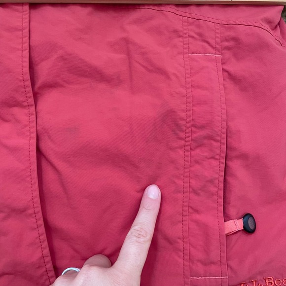 VTG LL Bean Womens Coral 2 jackets w/ Insulated Fleece Liner Jacket Hood Medium - Picture 10 of 13